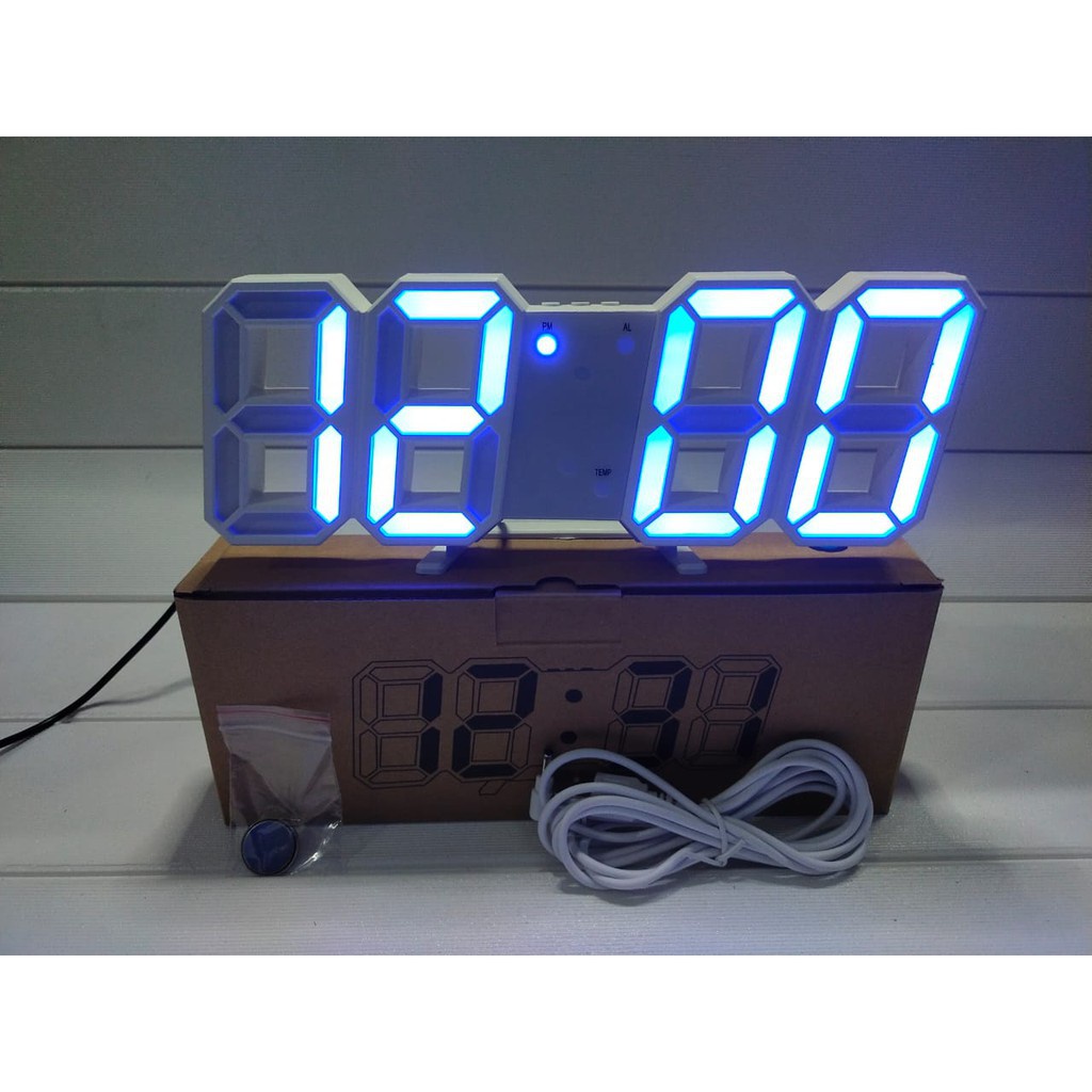 Jual INFY - JAM DINDING DIGITAL LED/JAM MEJA-ALARM-SUHU/JAM 3D BESAR ...