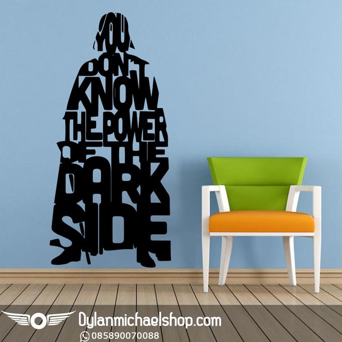 Jual Stiker Tembok Star Wars Darth Vader Text Wall Sticker Dinding ...
