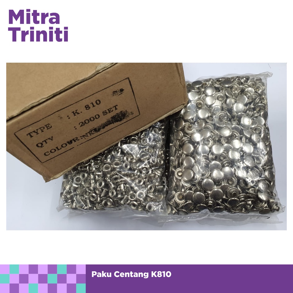 Jual Paku Centang K810 / Keling Rivet 810 Nikel 1kotak @2000set ...