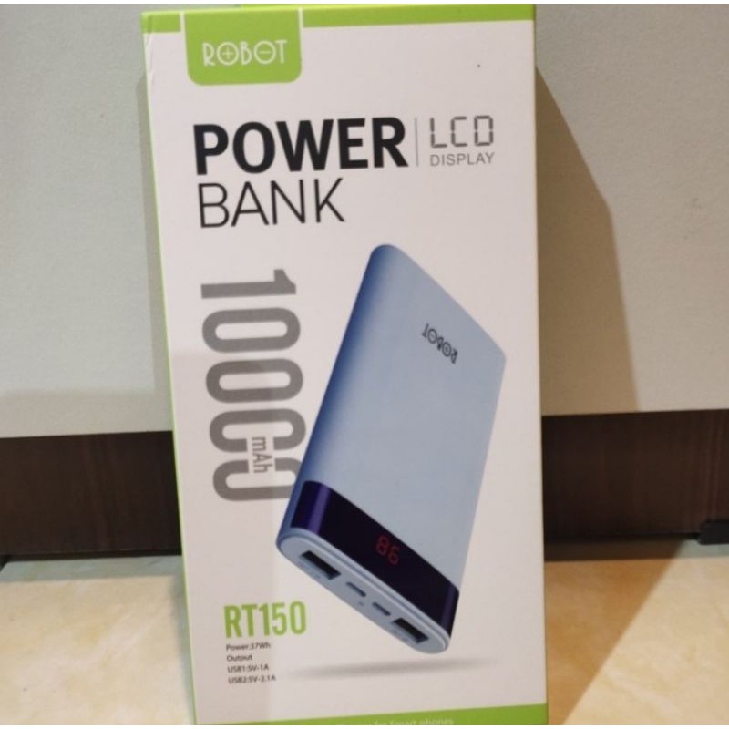 Jual PowerBank Robot RT150 LCD 10000mAh | Shopee Indonesia