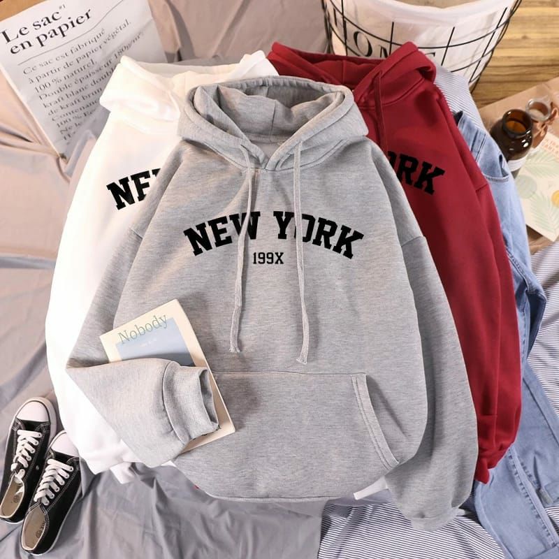 Jual Jaket hoodie pria wanita New york 199x Shopee Indonesia