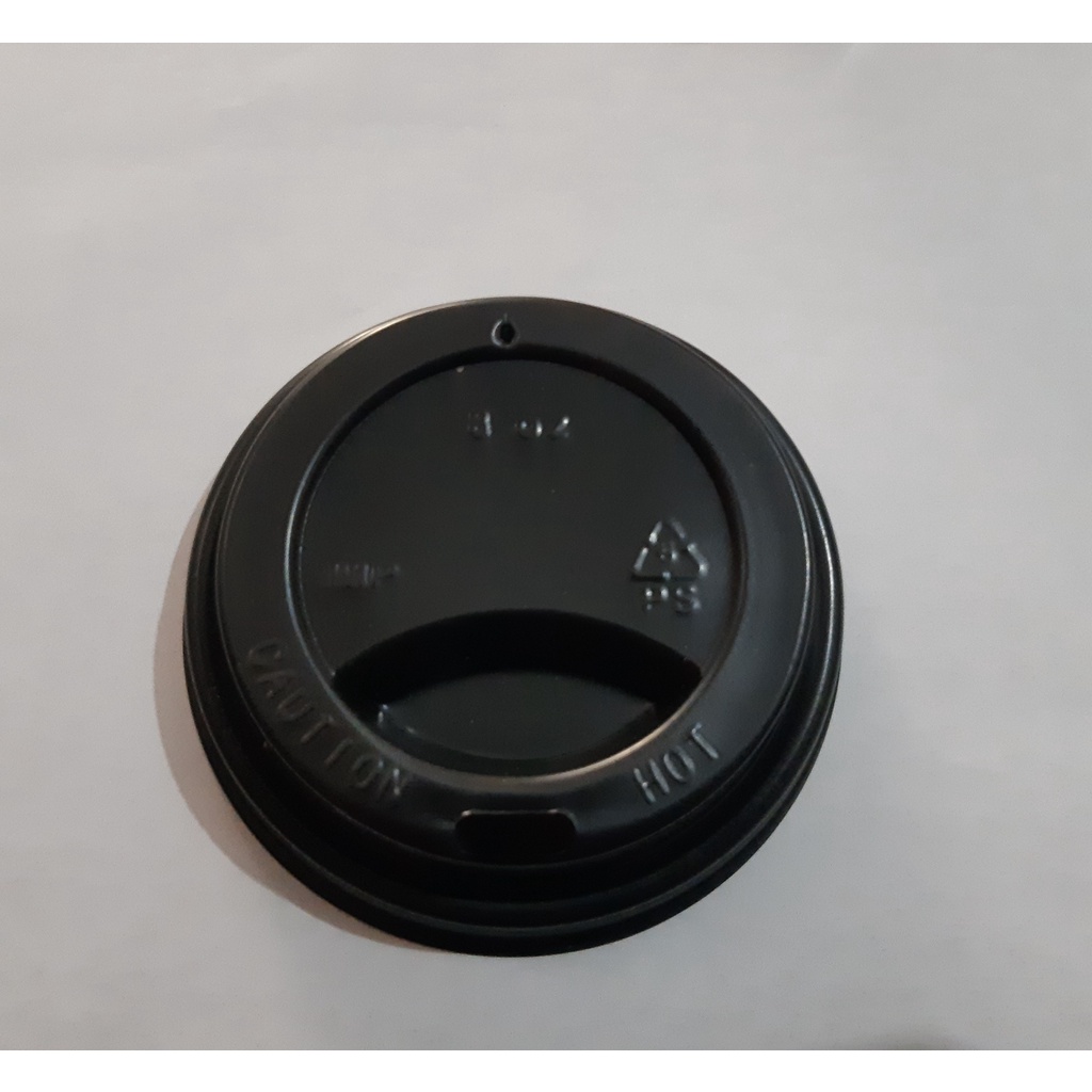 Jual (ISI 50) Lid Tutup Paper Cup 8 oz hot diameter kecil hitam/putih ...