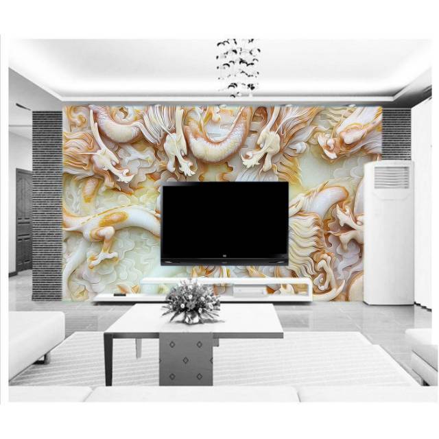 Jual Wallpapper 3D custom hiasan naga Shopee Indonesia