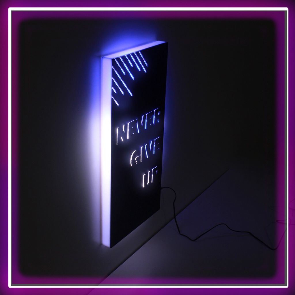 Jual Slim Sign Box LED Backlight Gradasi 2 Warna Model Timbul | Shopee ...
