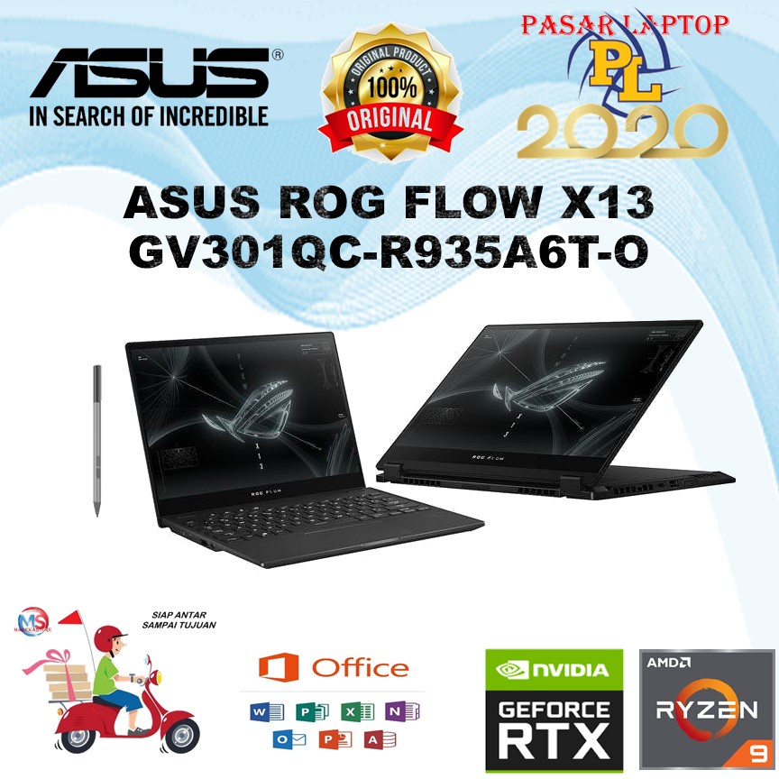 Jual ASUS ROG FLOW X13 GV301QC-R935A6T-O RYZEN 9-5900HS 16GB 512GB ...