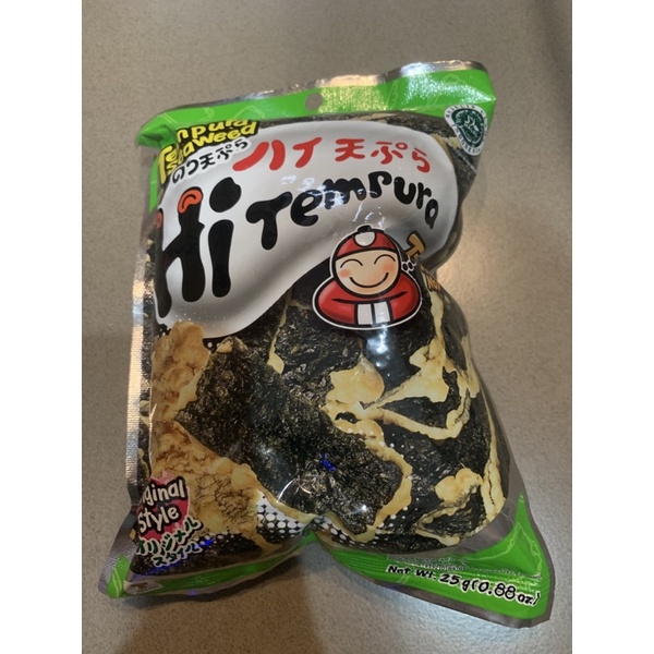 Jual Tao Kae Noi Hi Tempura Seaweed Original Spicy Snack Tempura Original Pedas Gram