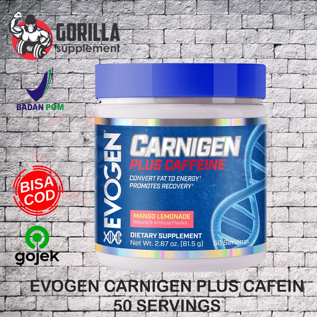 Jual EVOGEN CARNIGEN PLUS CAFEIN 50 Serv Serving Fatburner Stimulant ...