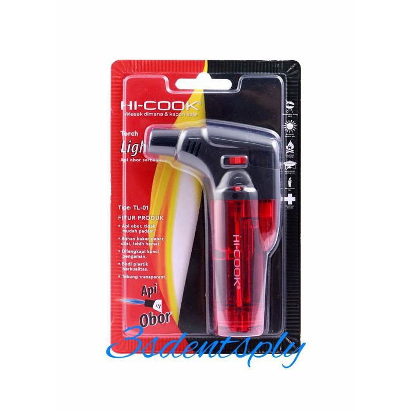 Jual Hi Cook Torch Lighter TL01 / Pemantik Obor / Korek Api Gas / Blow Butane Torch Shopee