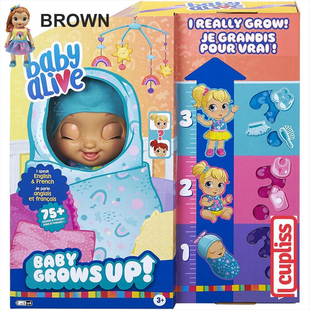 Jual BROWN BABY ALIVE Grows Up Boneka Tumbuh Grow 3 In 1 Hasbro E8199 