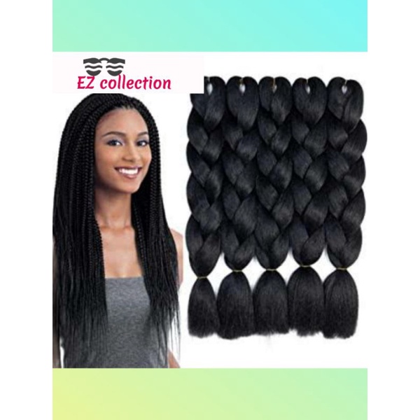 Jual rambut sambung box braids 1warna ukuran 60cm | Shopee Indonesia