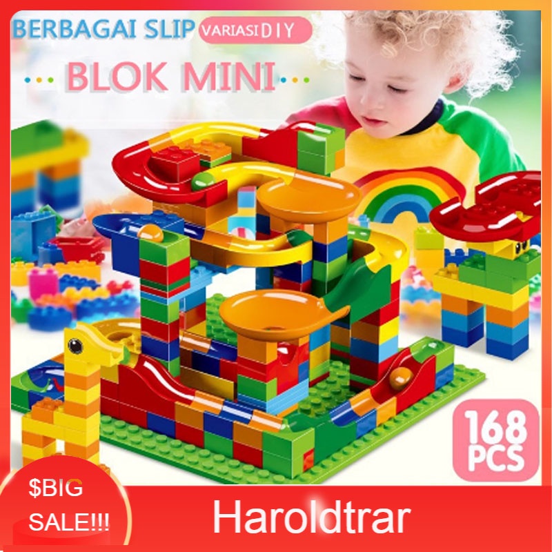 Jual COD CleAir O2 168pcs Mainan Building Brick Marble Race Run Maze ...