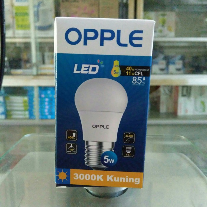 Jual Lampu Led Opple Ledbulb W Watt Kuning Warm White Shopee Indonesia