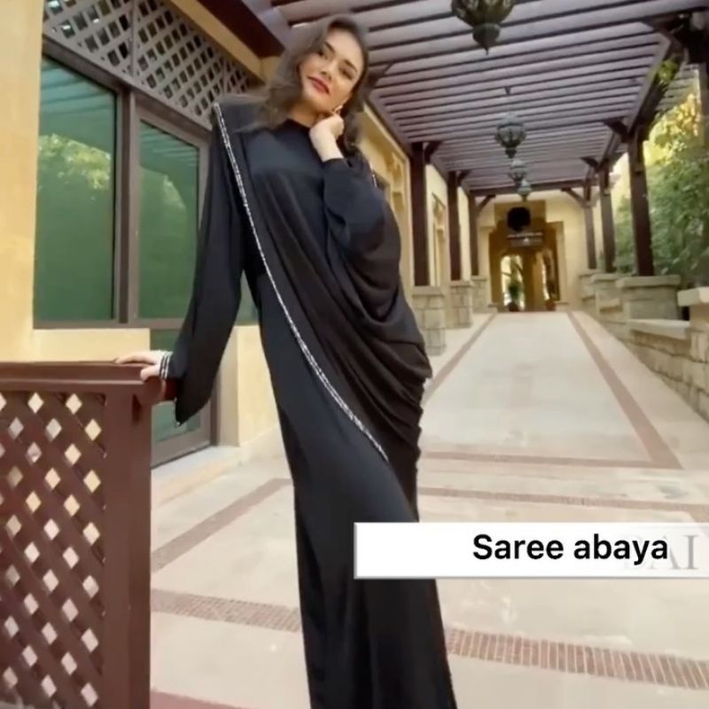 Saree abaya on sale