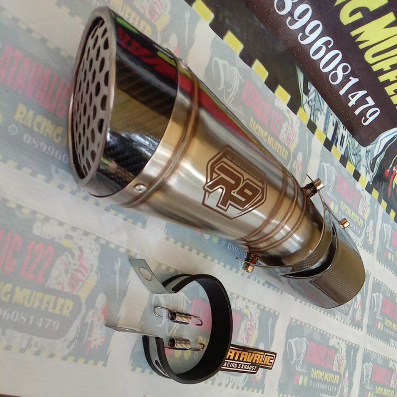 Jual silincer selencer R9 H2 knalpot racing inlet 50 mm for ninja CBR ...