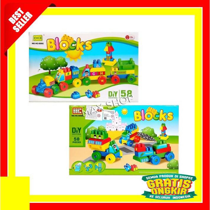 Jual BLOCK TRAIN - MAINAN ANAK LEGO BLOK - BLOCKS - LEGO BRICK ...