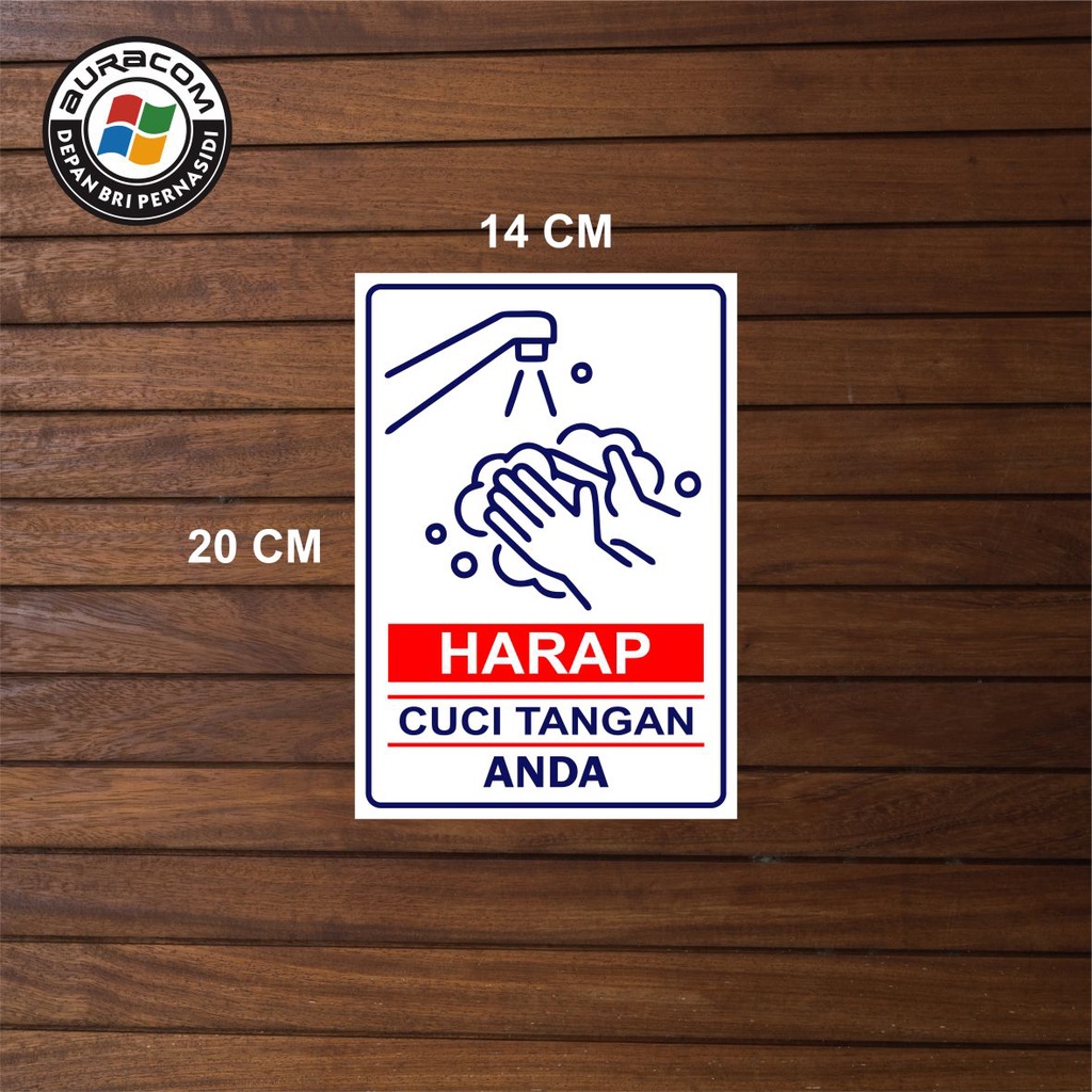 Jual A Akrilik Stiker Peringatan Sticker Warning Sign Wajib Pakai Masker Jaga Jarak