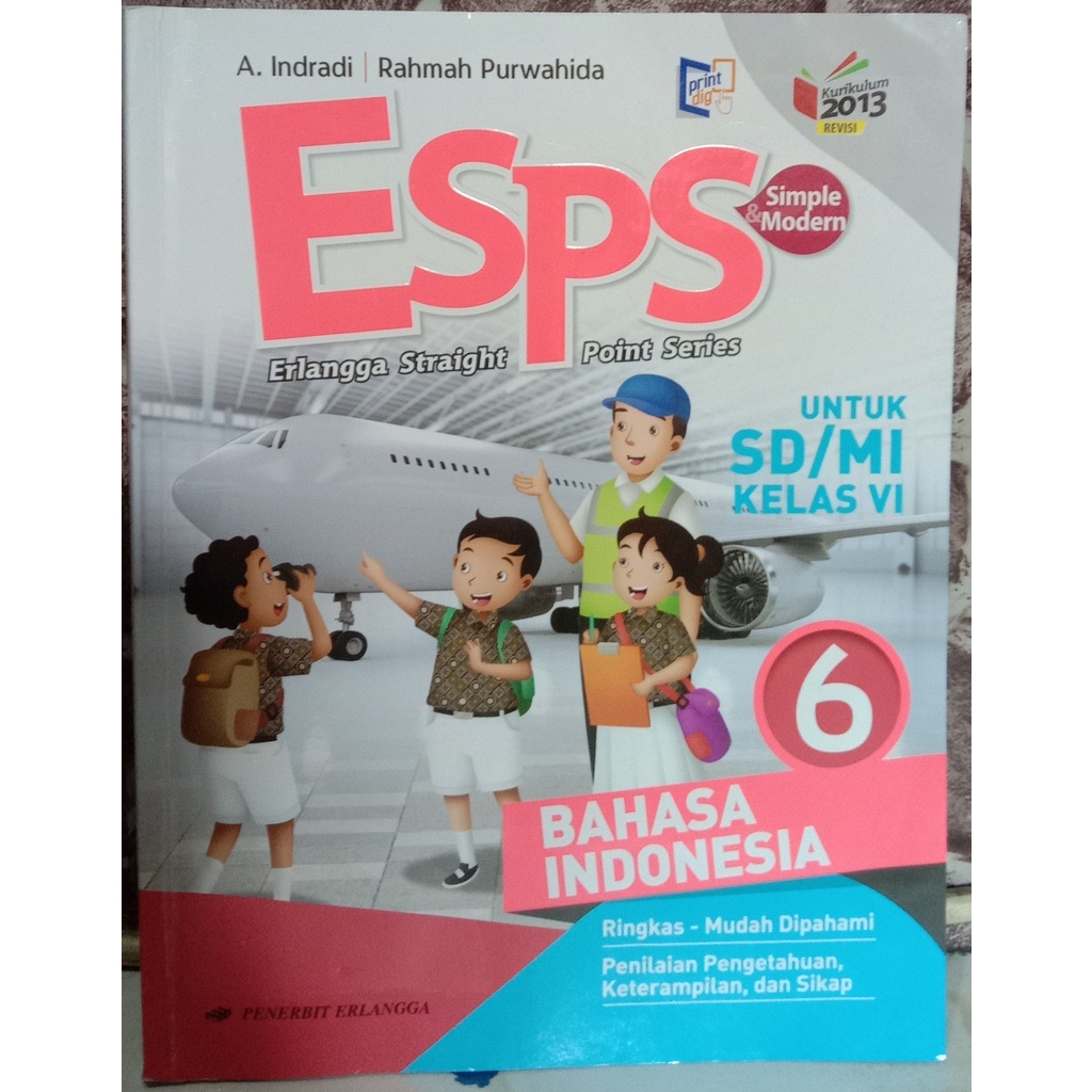 Jual ESPS Bahasa Indonesia Kelas 6 Bekas Original Erlangga | Shopee ...