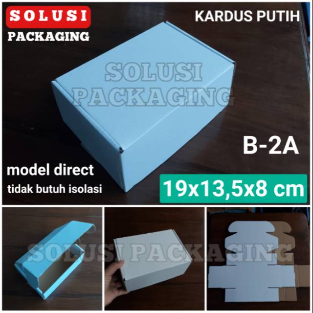 Jual 10 PCS KARDUS KOTAK B-2 PUTIH POLOS KARTON BOX PACKING DUS DOS ...