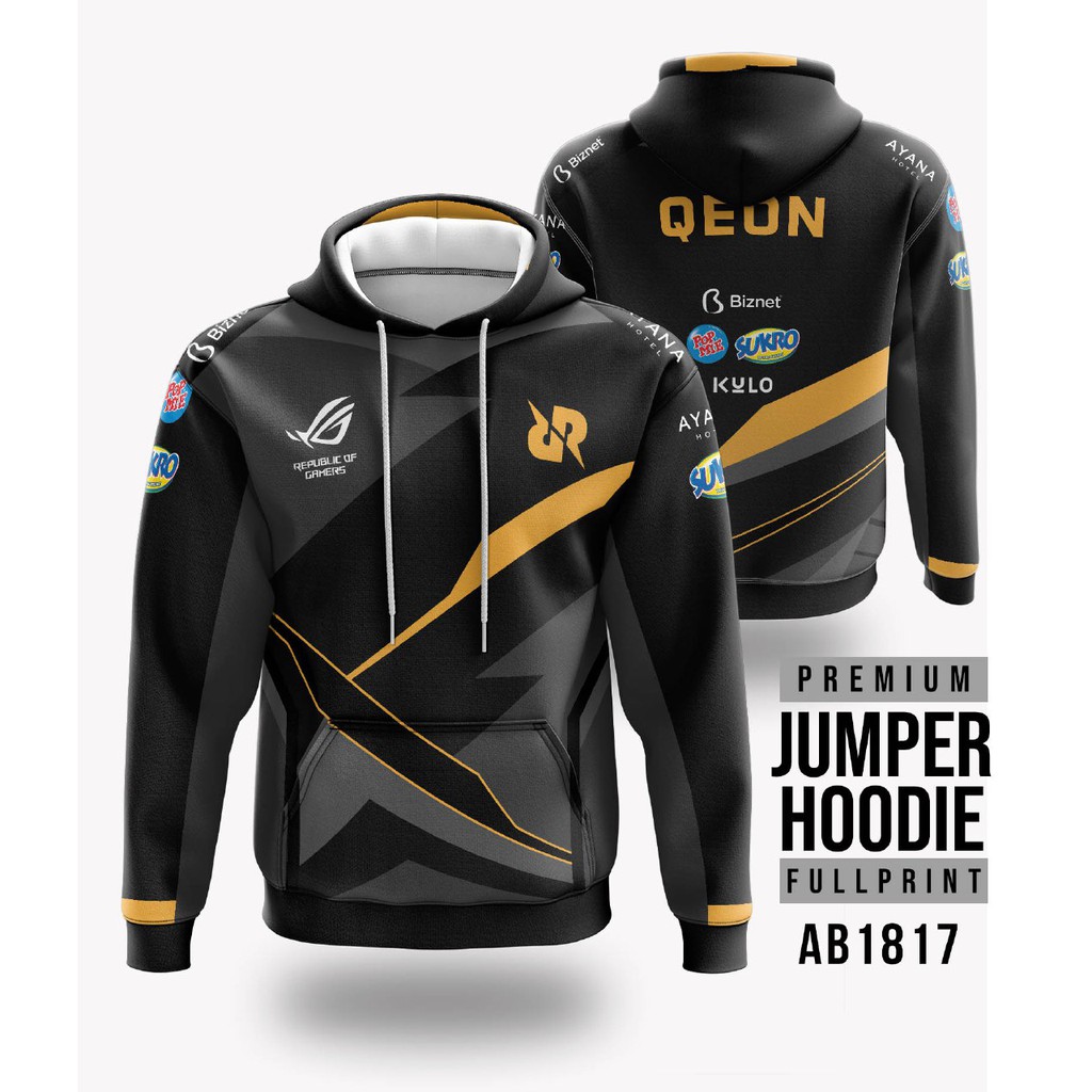 Jual Jaket Hoodie Pria Custom RRQ Black 2021 - Jumper Hoodie Full Print ...