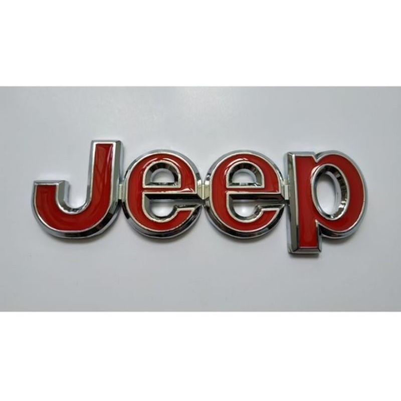 Jual Emblem Jeep Merah Chrome Bahan Metal | Shopee Indonesia