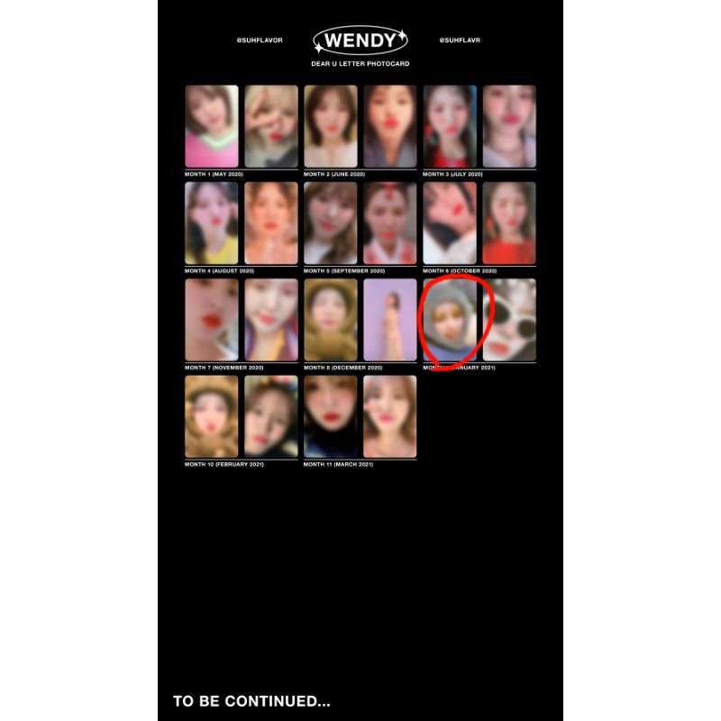 Jual Red Velvet Wendy DearU / Dear U Letter Full Set Month 9 