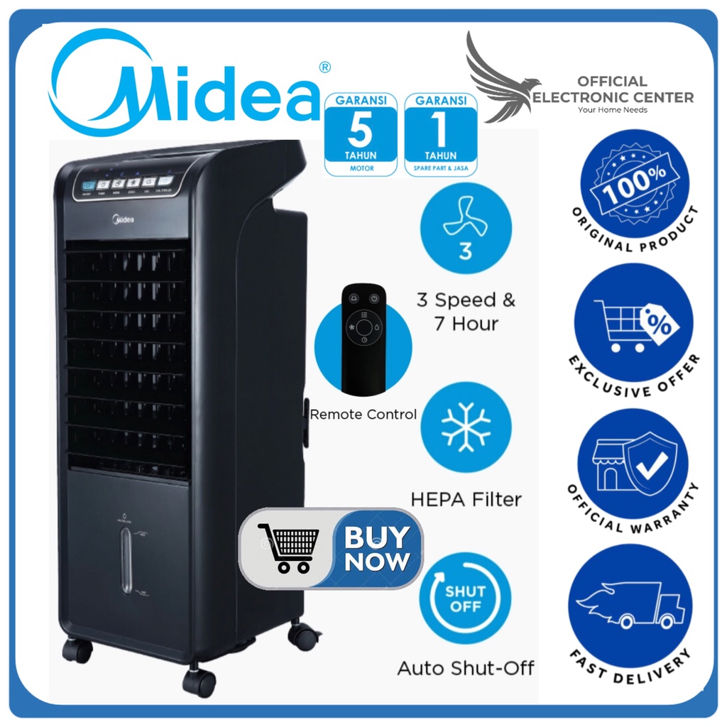 Jual MIDEA AIR COOLER 6L AC100-A AC100A AC 100A HEPA FILTER AIR COOLER ...