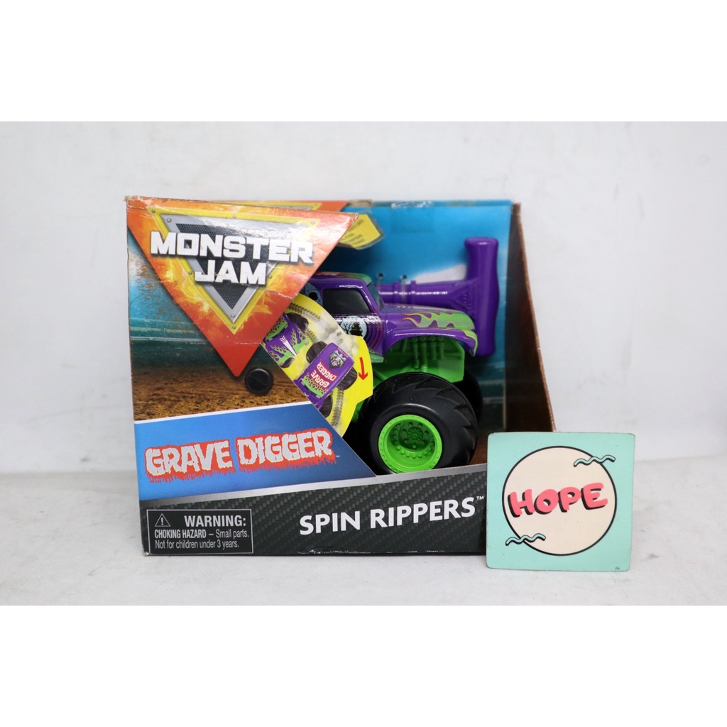 Jual Monster Jam Spin Rippers Grave Digger Purple Skala 43 Original ...