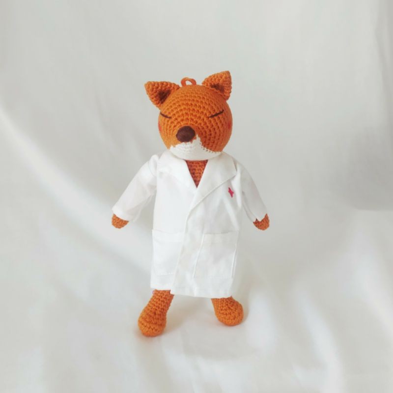 Jual Boneka Rajut Rubah Ruby The Doctor | Shopee Indonesia