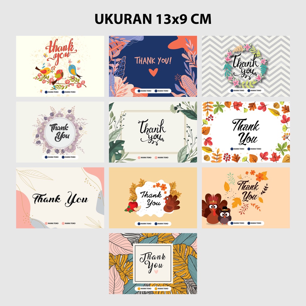 Jual Kartu Ucapan Terima Kasih Untuk Olshop Thank You Card For Online