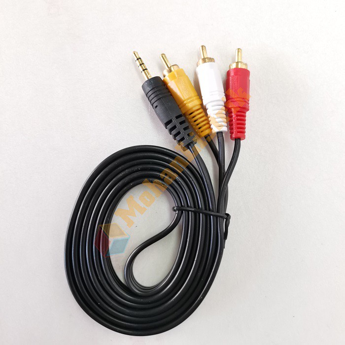 Jual Kabel RCA TO AUX 3.5mm AV RCA 3IN1 1 - 3 STB Android TV BOX KABEL ...