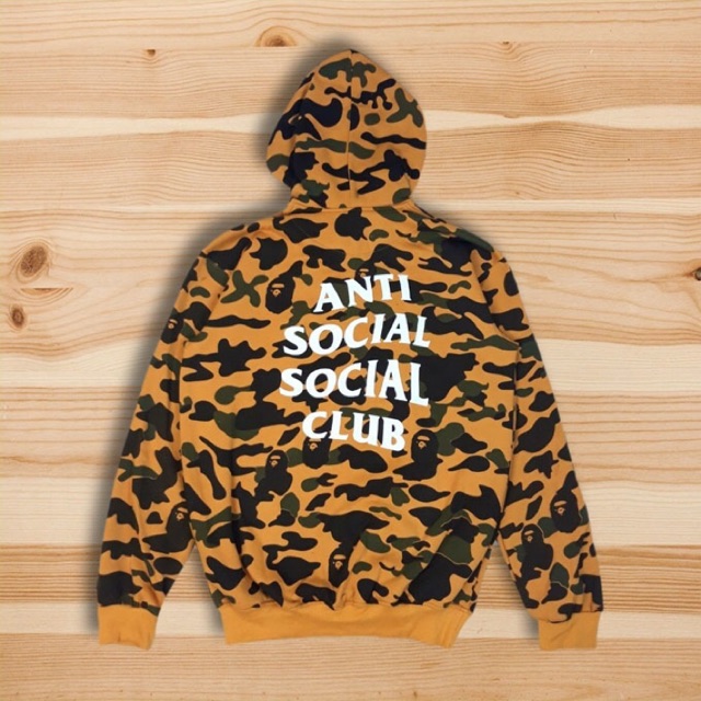 Hoodie Bape X ASSC Yellow Camo