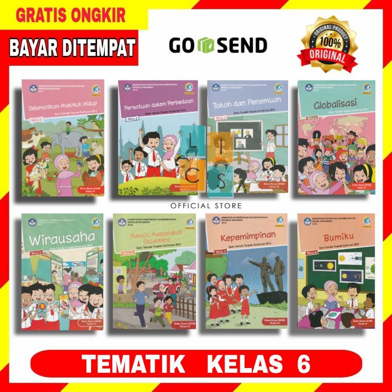 Jual Buku Tematik Kelas 6 SD Tema 123456789 SATUAN Revisi 2018 | Shopee ...