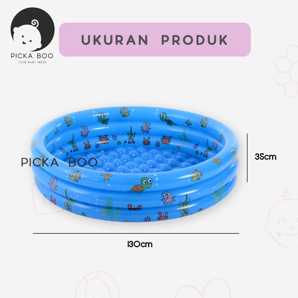 Jual PICKA BOO Kolam Renang Anak 130 cm dengan Alas Empuk | Shopee ...