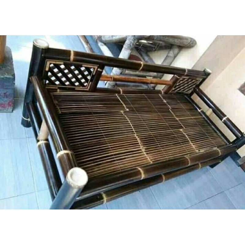 Jual Bale Bambu Hitam Motif Silang Shopee Indonesia 0833