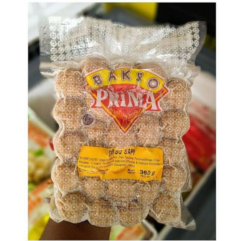 Jual Prima Bakso Sapi Besar Halus 25 Pcs 360 Gr Shopee Indonesia