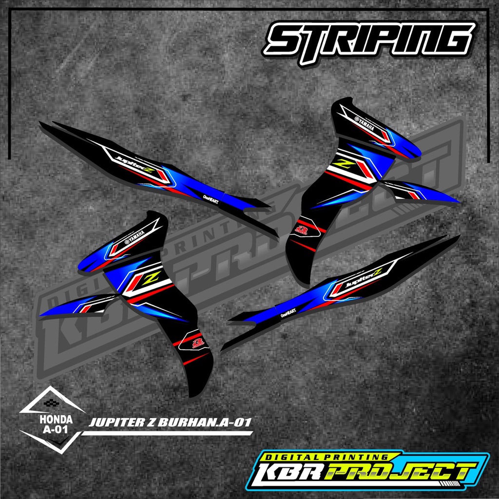 Jual [COD] Stiker JUPITER Z BURHAN striping JUPITER Z BURHAN motor