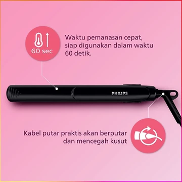 Catokan Pelurus Curly Rambut Philips HP8401 Selfie Hair Straightener