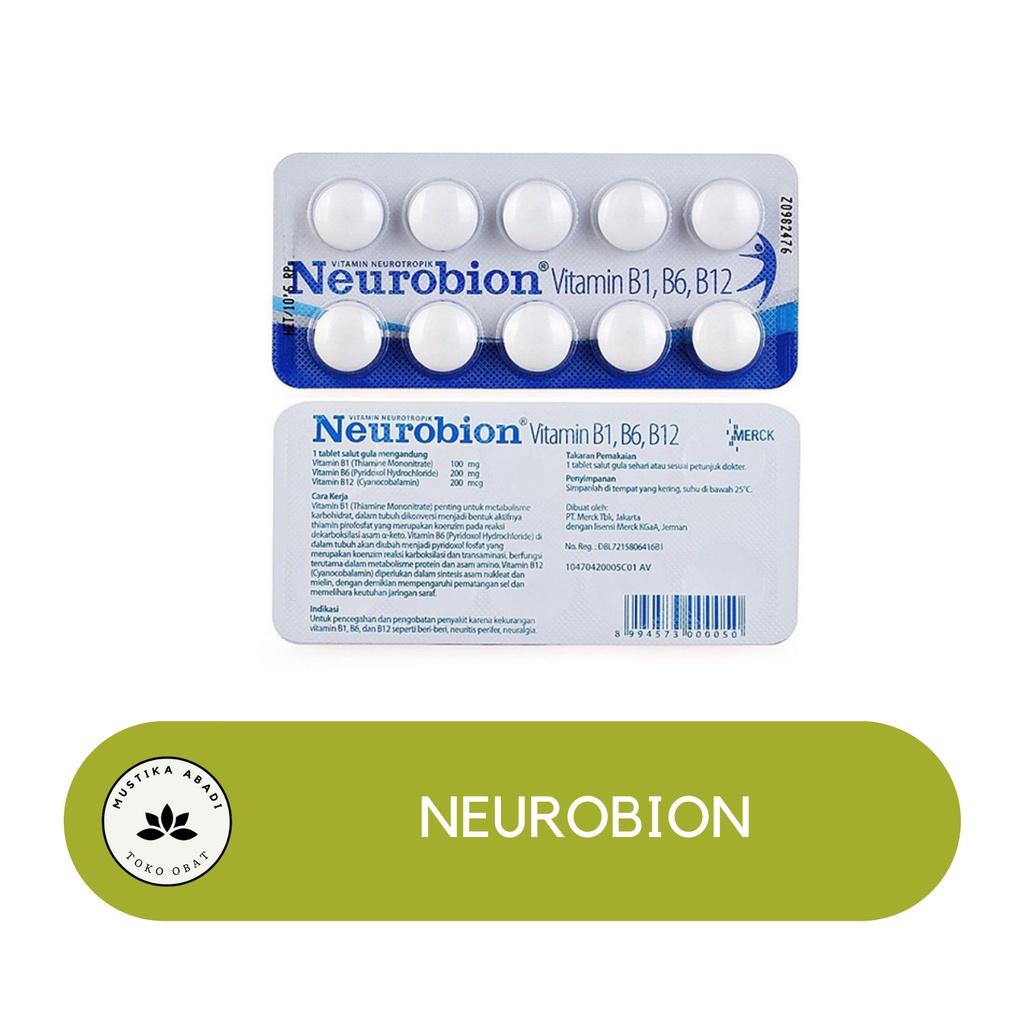 Jual Neurobion Vitamin Neurotropik Dengan Kandungan Vitamin B1, B6, B12 ...