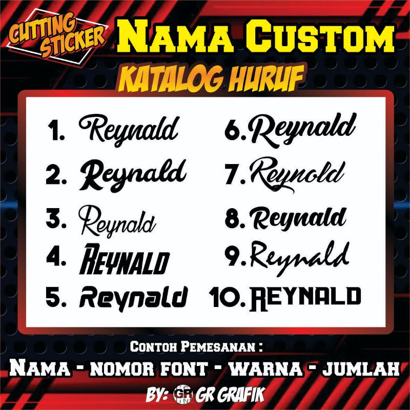 Jual Stiker Nama Custom | Shopee Indonesia