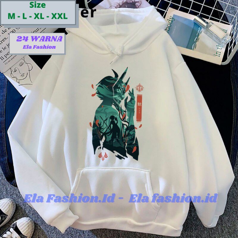 Jual Sweater Jaket Hoodie Xiao Hu Tao Kaedehara Kazuha Genshin Impact