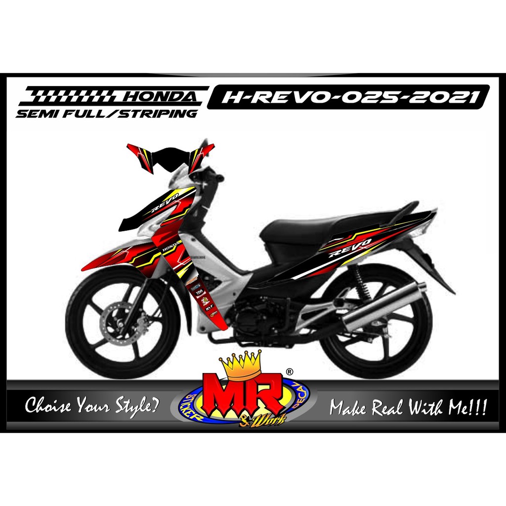 Jual Decal Motor Honda Revo Variasi Stiker Semifull Grafis Racing ...