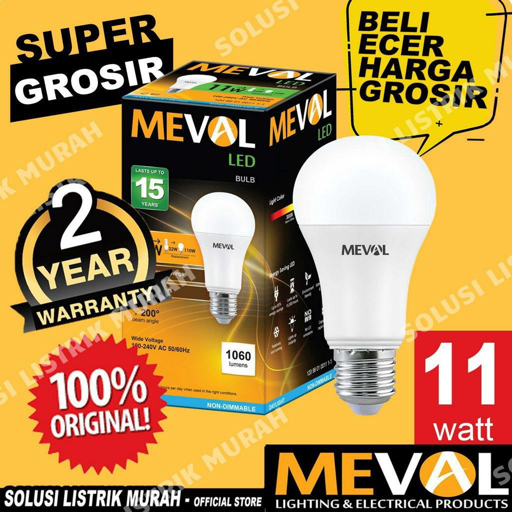Jual Meval Lampu LED Bulb 11W - Putih | Shopee Indonesia