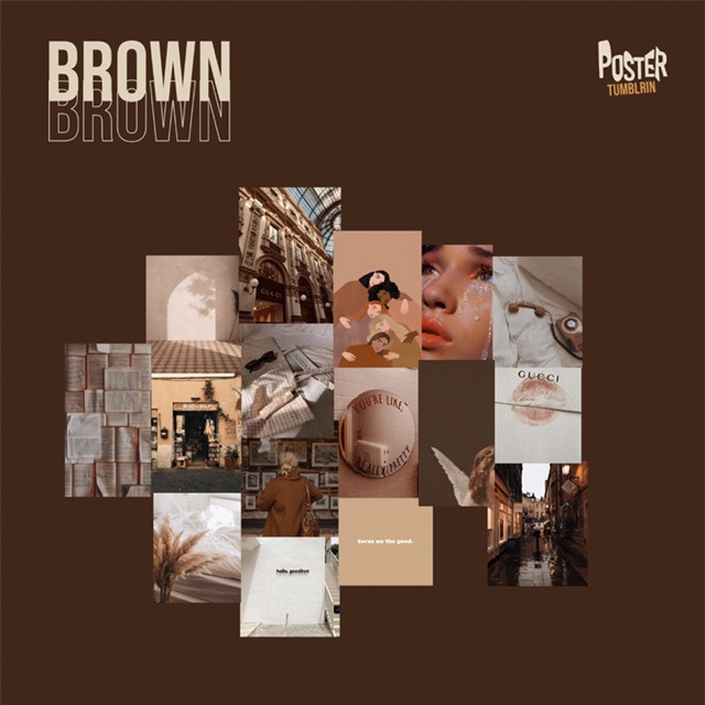 Jual CODE BROWN - WALLCOLLAGE // POSTER AESTHETIC | Shopee Indonesia