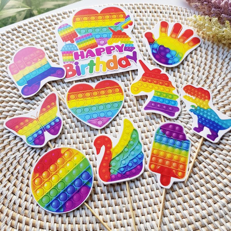 Jual topper toper hiasan tusukan kue cake ulang tahun happy birthday ...