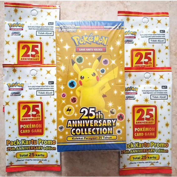 Jual Pokemon TCG 25th Anniversary Collection S8a Booster box Pedang Perisai  Perayaan | Shopee Indonesia