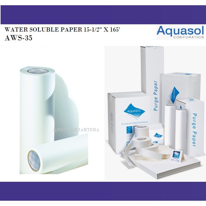 Jual Aquasol Water Soluble Paper 151/2" x 165' ASW35 Shopee Indonesia