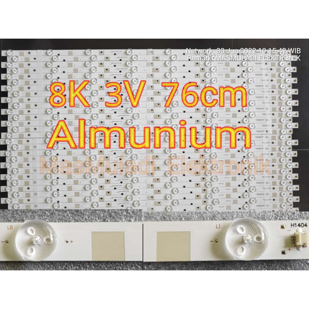 Jual Lampu LED Backlight TV 8K 3V 76cm 39 40 42 43 Inch Universal 8 ...