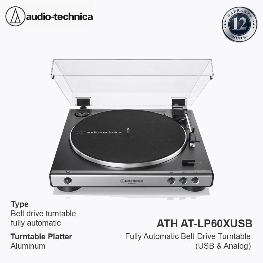 Jual AudioTechnica ATLP60XUSB Automatic BeltDrive Turntable USB