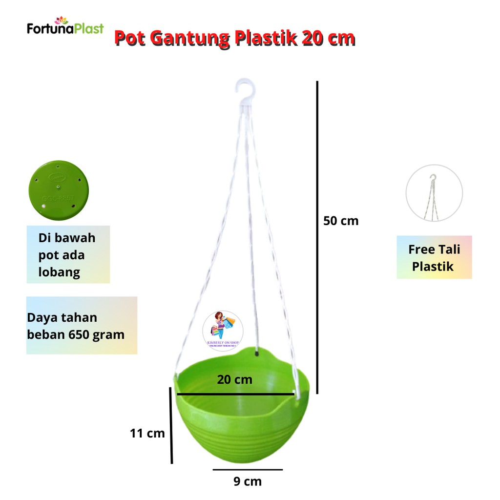 Jual Pot Bunga Tanaman Gantung Gentong Putih Size S Cm Fortuna