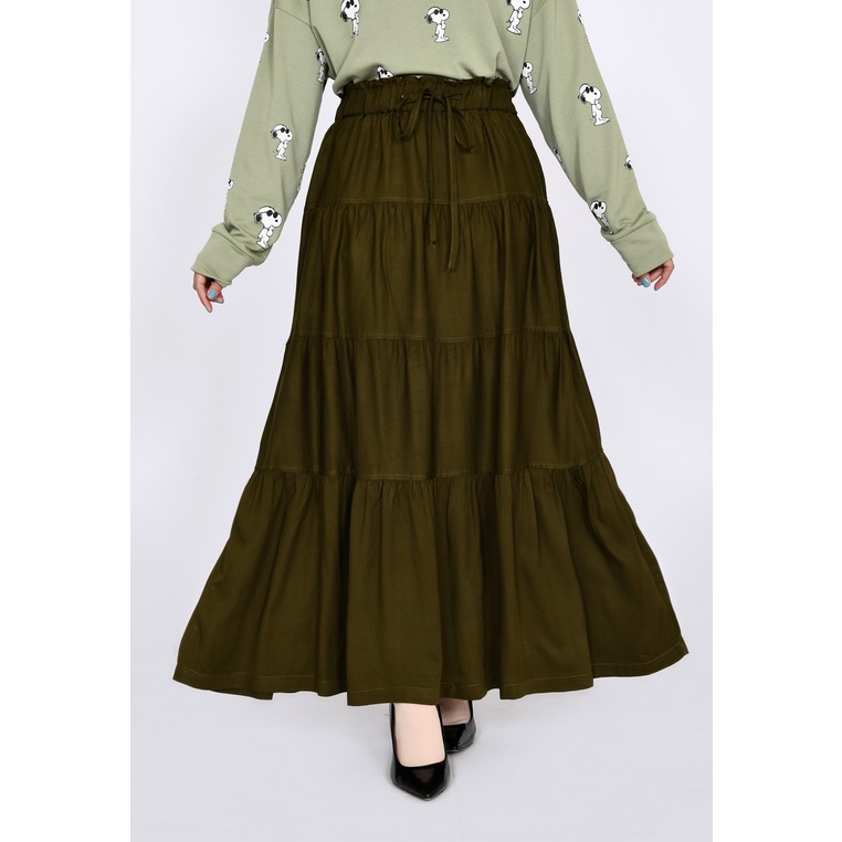 Jual Rok Canda Katun Flowy Panjang 95cm Lingkar Bawah 270cm Fit bb 46 ...